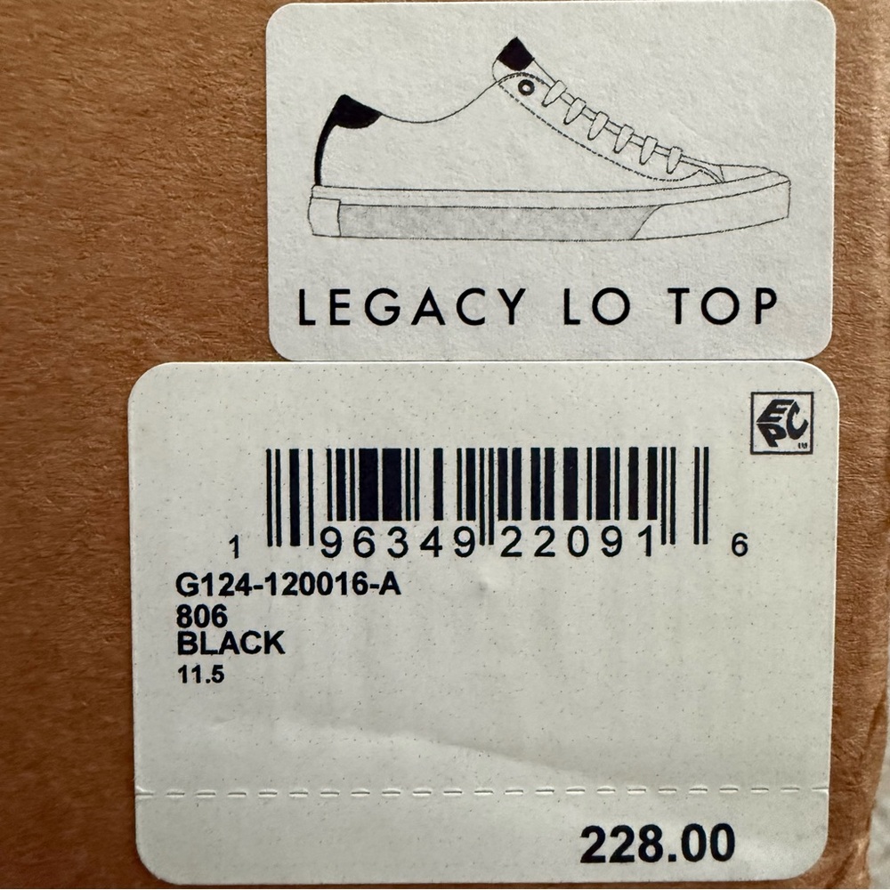 Good Man Brand, Legacy Lo Top Sneakers. Black and White - Picture 15 of 16